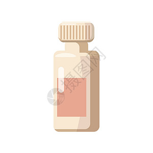 透明背景图标医药瓶装图标 卡通风格药片治愈治疗插图标签科学制药卫生胶囊处方背景