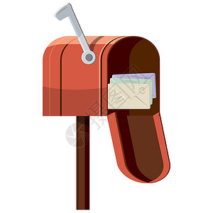 邮箱图标卡通风格背景