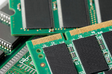 芯片模块内存计算机部件数据速度主板处理器母板硬件电路技术电子笔记本背景