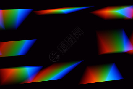 与光彩虹亮点的抽象黑色背景坡度艺术线条背景图片
