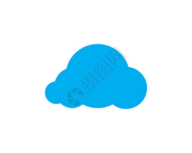 立体蓝色云图标云标志 vecto数据网络计算贮存下载技术插图互联网创造力天空背景