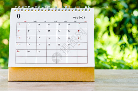 2021年8月 日历台 供组织者规划和提醒日记数字日程会议办公室商业旅行假期时间表季节墙高清图片素材