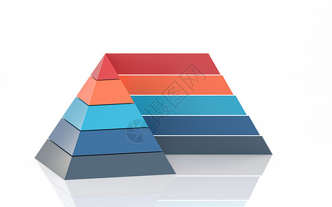 金字塔图形和数据分析3d 渲染商业插图楼梯图表营销创造力白色技术服务统计背景图片
