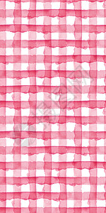 水彩检查几何无缝图案背景 粉红色少女色格子 带条纹的手绘简单设计织物插图墨水装饰品旅行艺术装饰白色风格孩子们背景图片