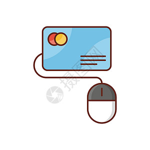 付钱网站插图卡片电脑网络信用社会技术费用商业象征高清图片素材