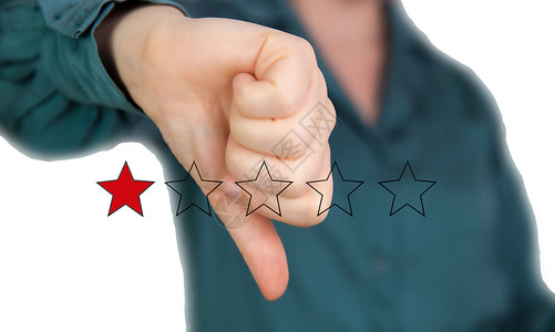 民意差评 因为服务差不喜欢质量差而用红星点赞 客户体验 评级 社交媒体概念背景测量顾客分数人士投票名声速度排行评分报告背景