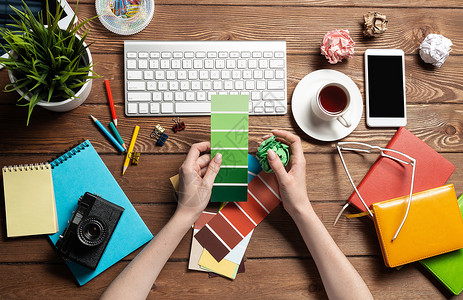 一代粽师毛笔字带有颜色观察的创意工作空间背景