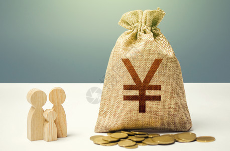 公民基本道德规范Yuan Yen 钱袋 内装钱币和家俑 对社会机构的财政支持 对人力资本 文化和社会项目的投资 为市民提供帮助背景
