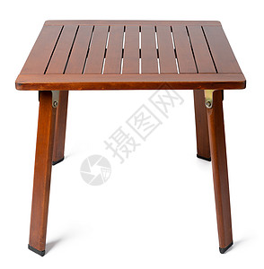 白上隔离的矩形桌面桌木桌橡木柚木木材木头产品客厅家居设计家具手工背景图片