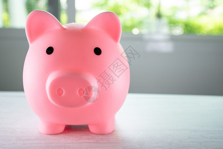拯救硬币的小猪银行 商业金融教育概念 (笑声)美元高清图片素材
