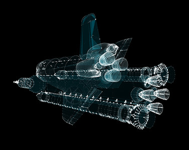 粒子穿梭过渡空间火箭和航天飞机摘要 所有颗粒创新科幻3d飞行行星引擎宇宙科学车辆勘探背景