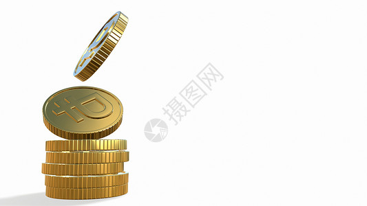 金币 白色背景的俄罗斯卢布 3D发市场卢布货币硬币金子商业投资财富经济金属支付高清图片素材