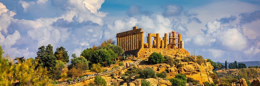 阿格里真托希腊神话寺庙建筑高清图片