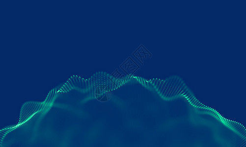 蓝色圆点线条抽象的蓝色几何背景 连接结构 科学背景 未来科技连接点和线 大数据可视化与商业圆圈宇宙三角形网络墙纸黑色绿色线条边缘多边形背景