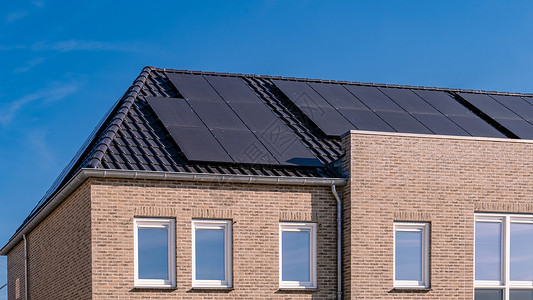 屋顶遮阳电的绿色能源高清图片