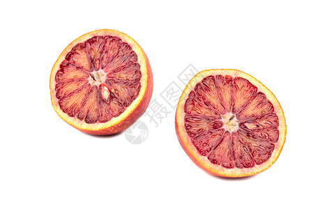 西西里橙色一半红色橙子水果果汁饮食食物白色热带黄色图片