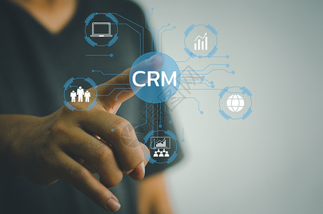 增加图标基于虚拟屏幕概念的 CRM 客户关系管理自动化系统软件业务技术背景