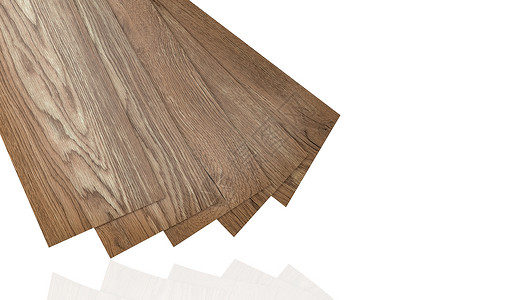 优质木材室内设计师的乙烯基瓷砖样品 木纹乙烯基瓷砖 在白色背景上隔离的乙烯基地板材料 用于新家地板的聚合物乙烯基板材套装 聚氯乙烯材料背景