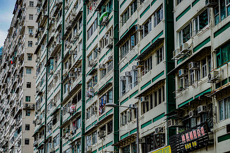 香港市风景高层摩天大楼房子建筑文化公寓住宅小区背景图片