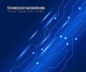 深蓝色背景中的矢量插图平滑线条 高科技数字技术概念 抽象的未来派 闪亮的线条背景界面横幅屏幕蓝色工程互联网电气数据科学网络背景图片