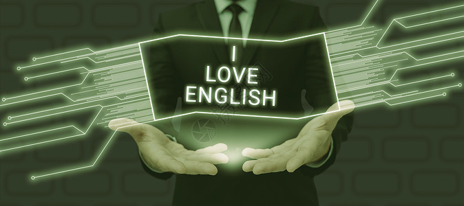 写入显示文本我爱英语 文字已写为对国际语言语法有感情的单词外国的高清图片素材