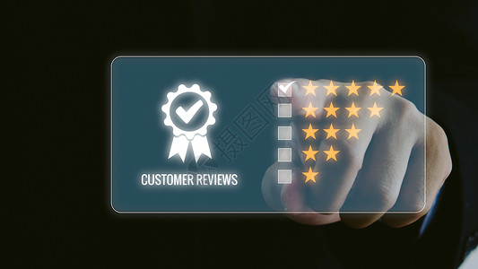 客户服务体验和业务满意度调查弹出五星图标 用于反馈审查满意度服务电脑顾客排行用户星星公司商业技术评分消费者背景图片