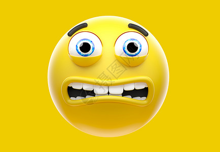 恐惧的黄色表情 沮丧的担忧的脸部表情图标图片