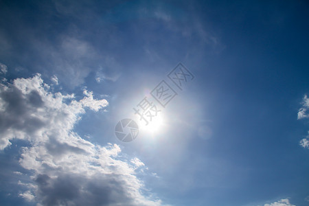 蓝云 蓝色天空 阳光照耀季节场景射线宗教空气自由预报晴天耀斑光束和平高清图片素材