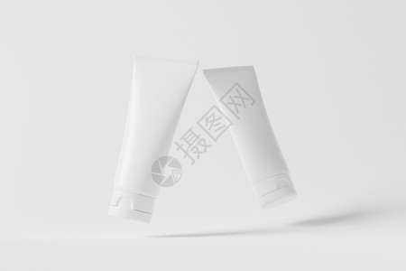 产品图3D型代谢立体装箱白板制成的白板模具瓶子营销塑料陈列柜管子擦洗3d化妆品凝胶样机背景