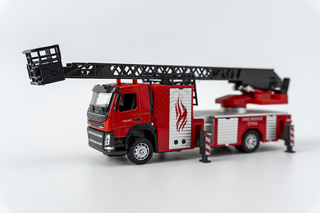 新消防车白色背景的玩具消防车 急救车背景