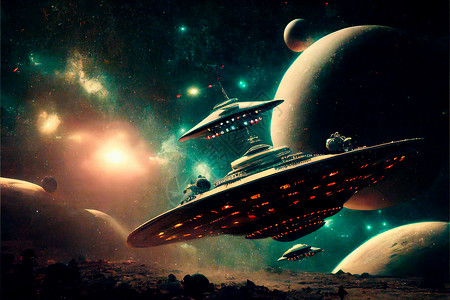 飞行船关于行星和空间背景的星际间太空舰载号房间建筑物渲染科学星星轨道闪电办公室剧院3d背景