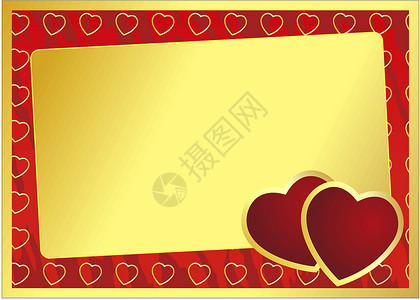 valentine 卡片海报装潢婚礼派对庆典标签风格插图墙纸金子背景图片