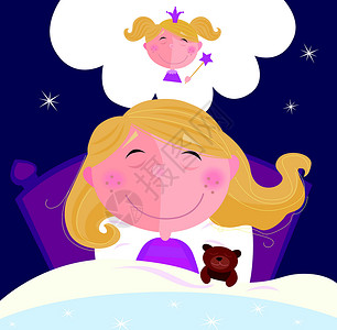 公主床小女孩在睡梦中梦见公主 梦想着公主设计图片