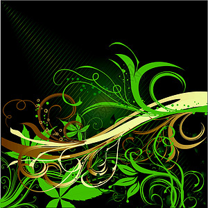 藤蔓PNG太阳和雨滚动框架叶子数字化艺术技术花圈风格运动花瓣设计图片