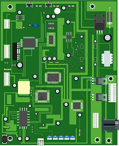 处理器显卡电路板电气元件设备芯片技术木板半导体行业母板背景图片