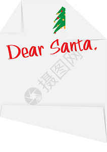 致圣诞老人的信白色插图假期床单季节季节性背景图片