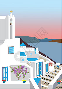 木兰水镇希腊岛视图设计图片