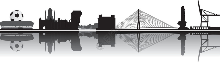 佛罗伦萨老桥格但斯克建筑地标城市景观历史性港口抛光吸引力旅行旅游设计图片