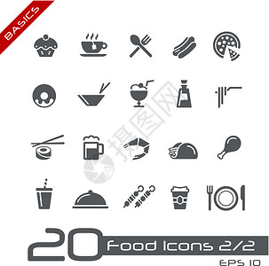 江户日本料理食品图标 - 2 // 基本内容的第二组设计图片