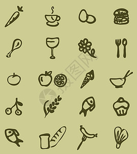高油脂食物每日用具和食物壁纸文化早餐涂鸦叉子垃圾甜点薯条面包午餐桌布设计图片