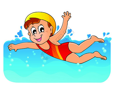 泳装小美女游泳主题图像1设计图片