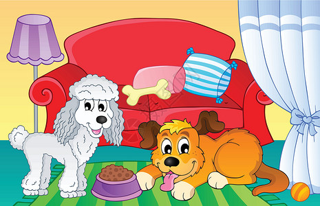 沙发和狗带有狗狗专题2的图像设计图片