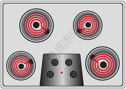 不插电烹饪用具灶台炉顶圆圈温度金属冒险气体风险加热线圈设计图片