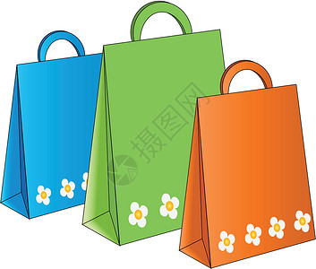 塑料购物袋购物袋塑料销售礼物艺术团体采购包装溪流折扣插图设计图片
