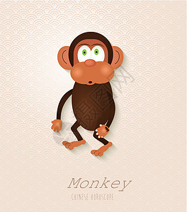 猕猴中华黄猴年设计图片