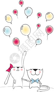 可爱胖胖猫气球气球玩具哺乳动物纪念日猫咪乐趣生活惊喜友谊生日犬类设计图片