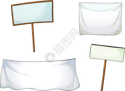 白板和布边界正方形指示牌织物套管广告横幅边缘床单绘画设计图片