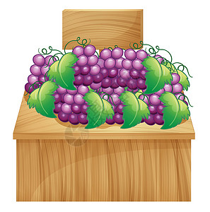 卖水果素材葡萄的果杯 上面有空标牌设计图片