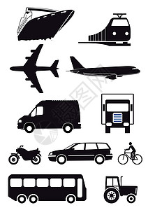 汽车乘客图标车辆拖拉机送货自行车乘客快车旅行交通假期摩托车设计图片