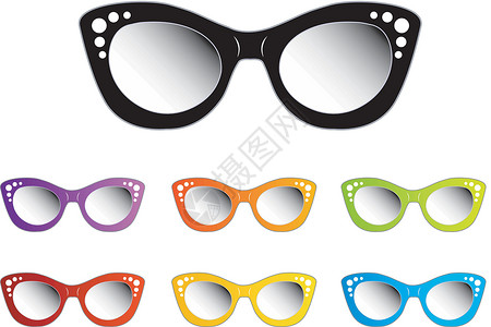偏振女士们的旧猫眼眼罩太阳镜水钻标识镜子镜像旅人光学配饰紫外线处方设计图片